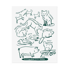 Load image into Gallery viewer, Allegheny County Creatures Rolled Posters