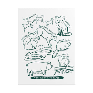 Allegheny County Creatures Rolled Posters