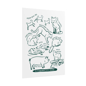 Allegheny County Creatures Rolled Posters