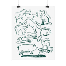 Load image into Gallery viewer, Allegheny County Creatures Rolled Posters
