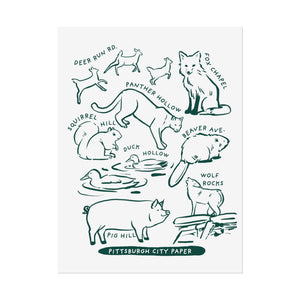 Allegheny County Creatures Rolled Posters