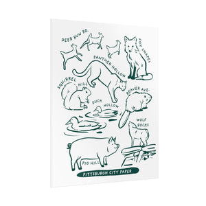 Allegheny County Creatures Rolled Posters