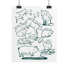Load image into Gallery viewer, Allegheny County Creatures Rolled Posters
