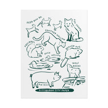 Load image into Gallery viewer, Allegheny County Creatures Rolled Posters
