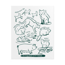 Load image into Gallery viewer, Allegheny County Creatures Rolled Posters
