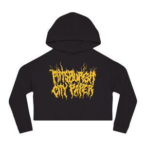 **Metal Core Pittsburgh City Paper** Cropped Hooded Sweatshirt