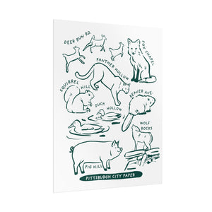Allegheny County Creatures Rolled Posters