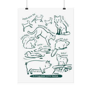 Allegheny County Creatures Rolled Posters
