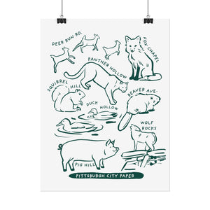 Allegheny County Creatures Rolled Posters
