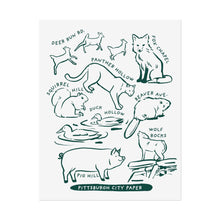 Load image into Gallery viewer, Allegheny County Creatures Rolled Posters
