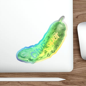 Holographic Pickle Stickers